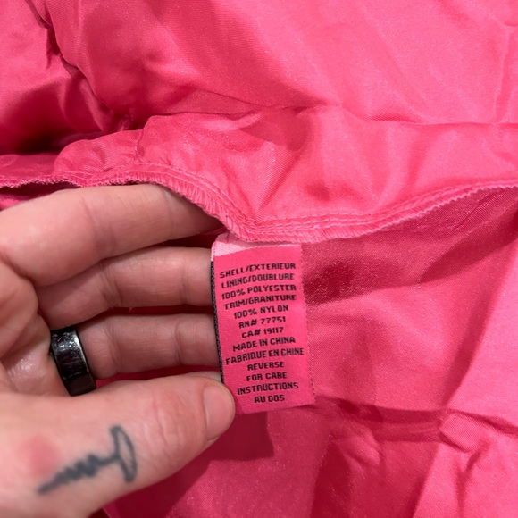 Vintage Betsey Johnson Pink Dahlia Party Dress Taffeta Sequin Strapless - Picture 6 of 8